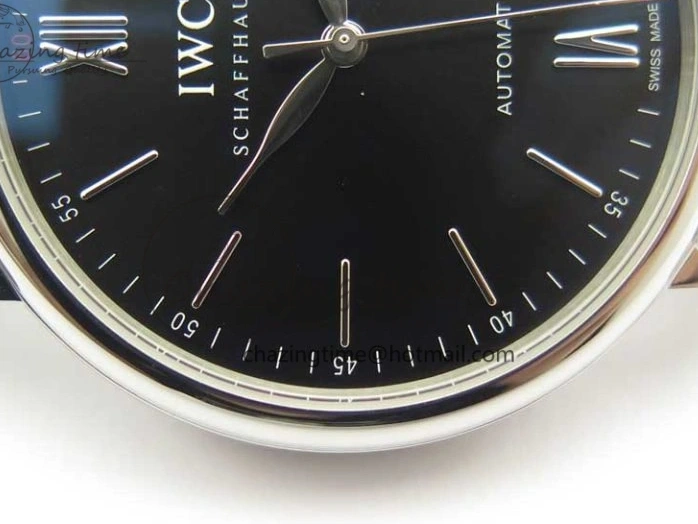 MIROTIME 0225 FastDry Portofino IW356501 SS V3 MK 1:1 Best Edition Black Dial On SS Mesh Bracelet MIYOTA 7195